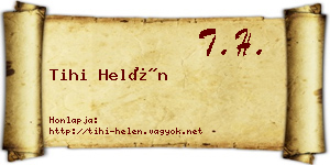 Tihi Helén névjegykártya